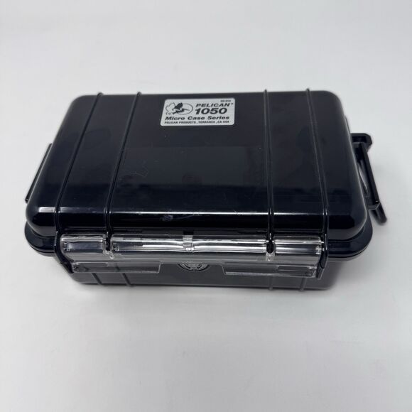 Pelican 1050 Micro Case Black Go Pro Camera Phone Travel Protection 7”x4”x3” - Picture 1 of 11
